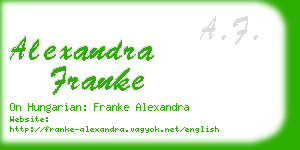 alexandra franke business card